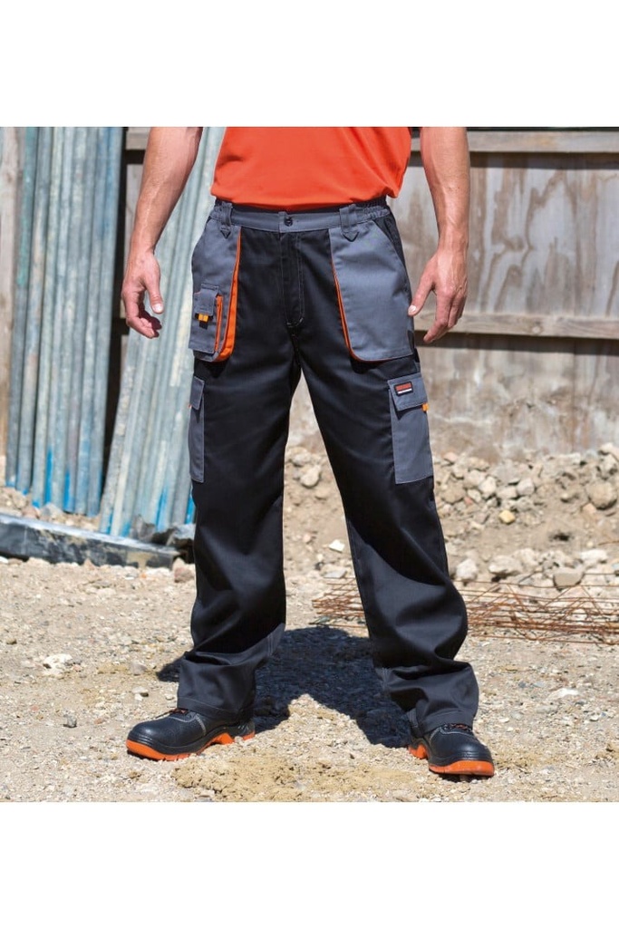 R318X - Werkbroek (Black/Grey/Orange, Small)
