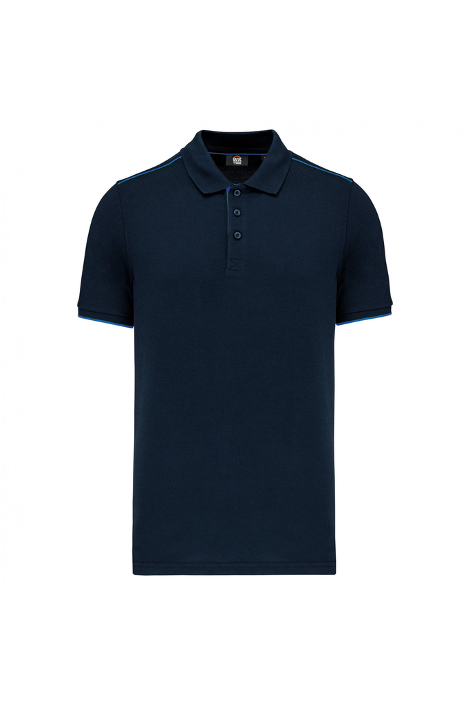 WK270 - Contrasterende polo Day To Day korte mouwen (Navy / Light Royal Blue, Small)