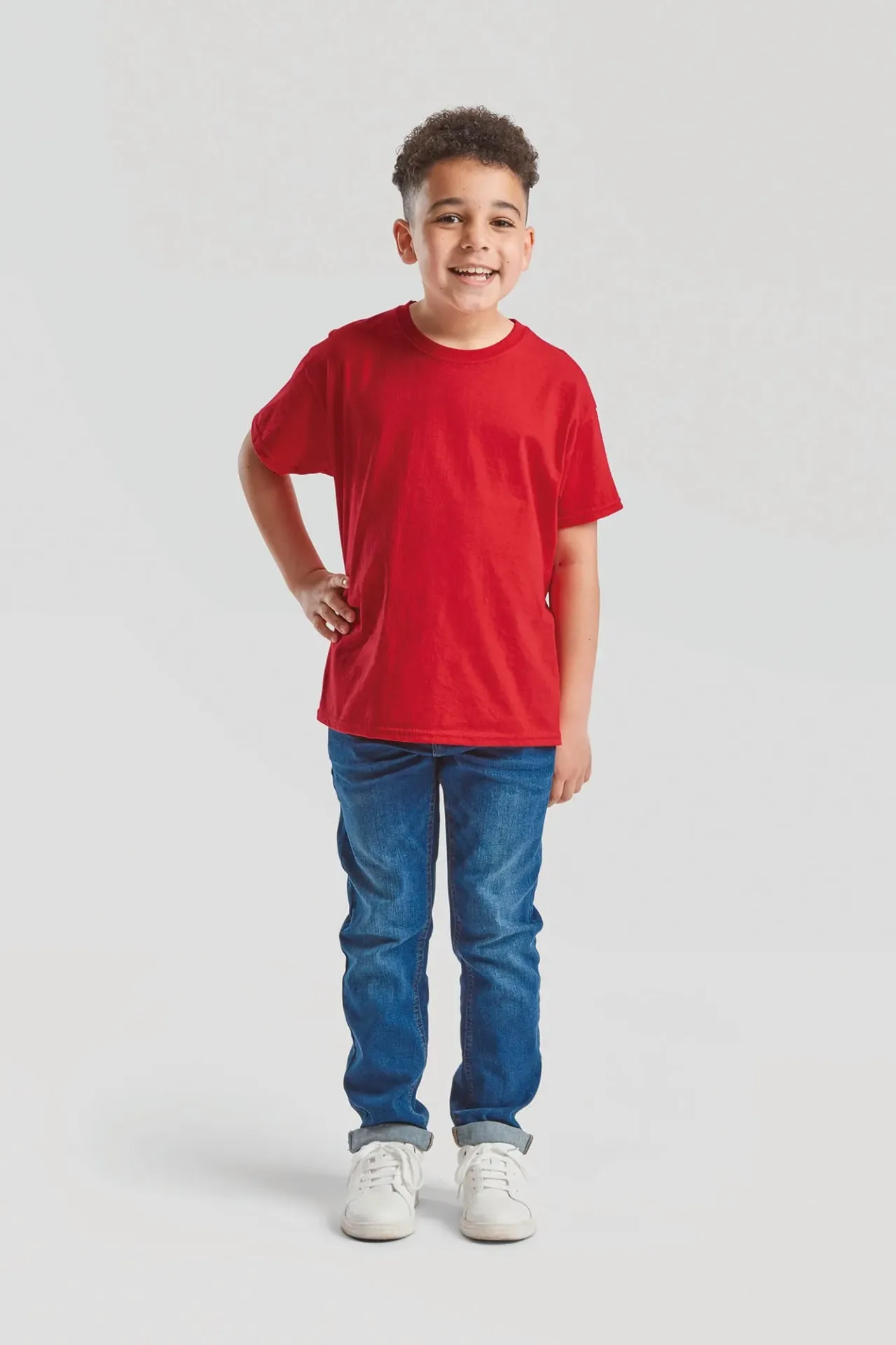 SC221B - Kids Valueweight T (61-033-0) (Wit, 3/4 jaar)